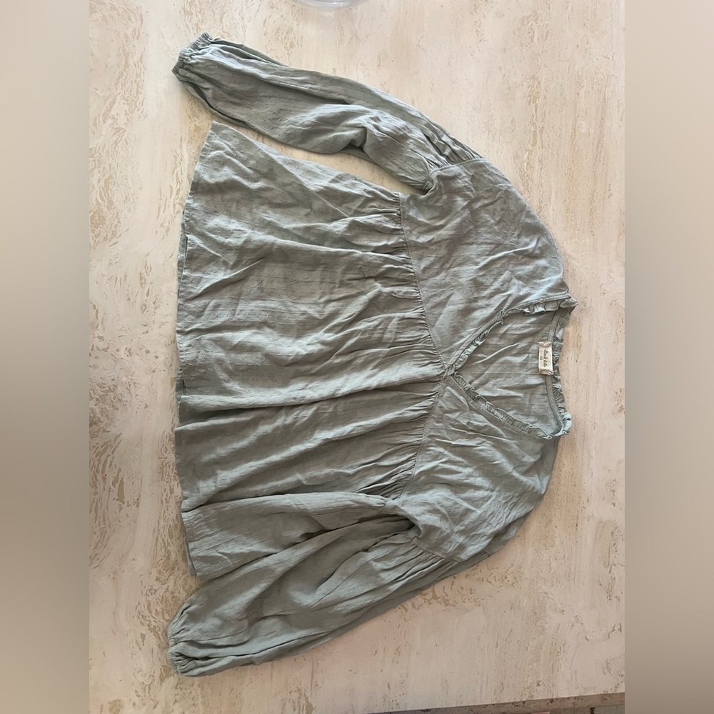 Altard state green balloon sleeve blouse